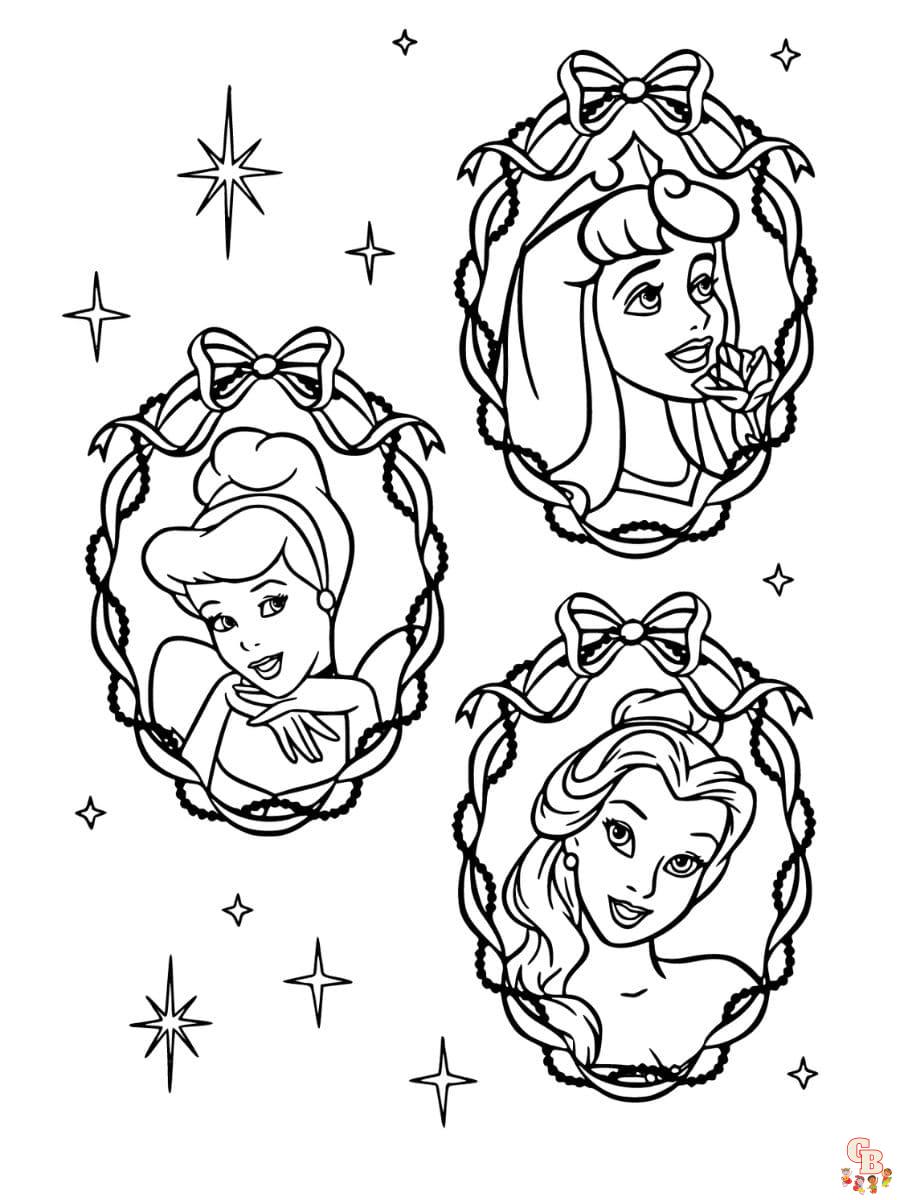 dibujos para colorear princesas disney