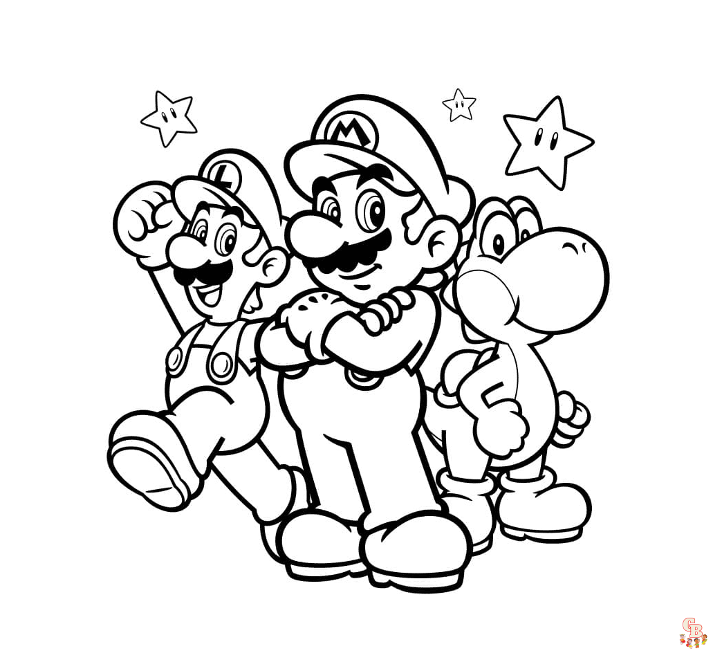 coloring pages for mario brothers