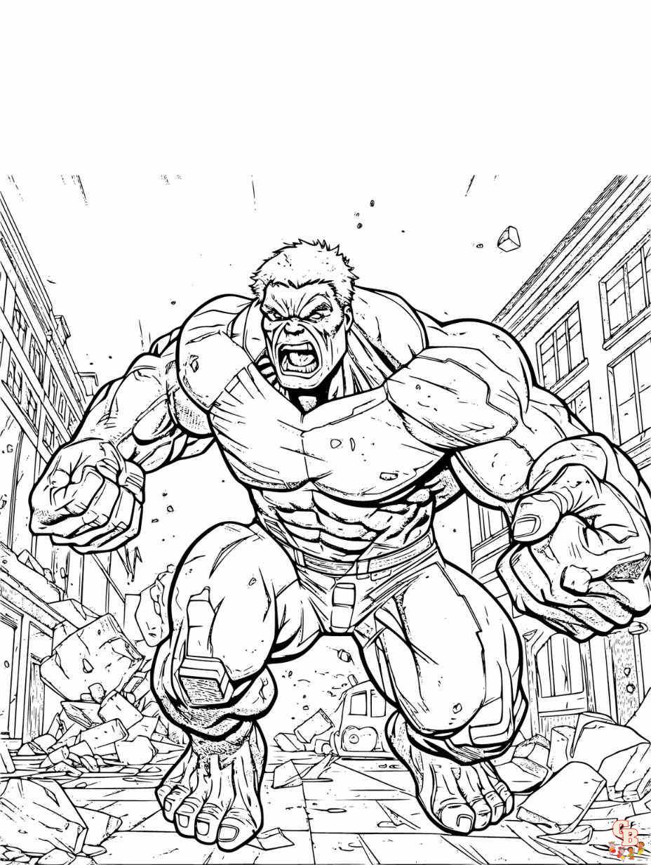 coloring pages hulk