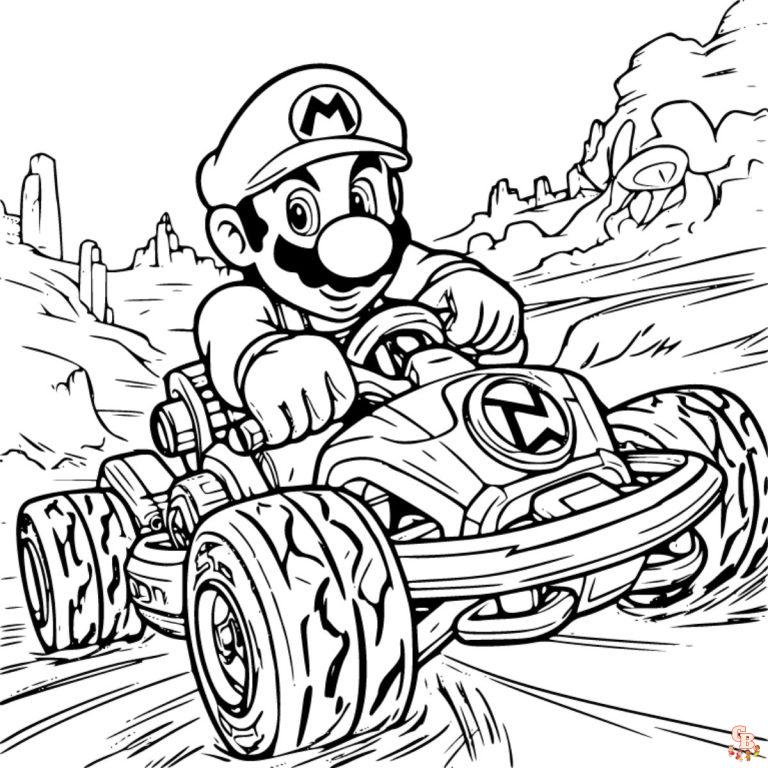 Free Mario Coloring Pages Printable For Kids and Adults