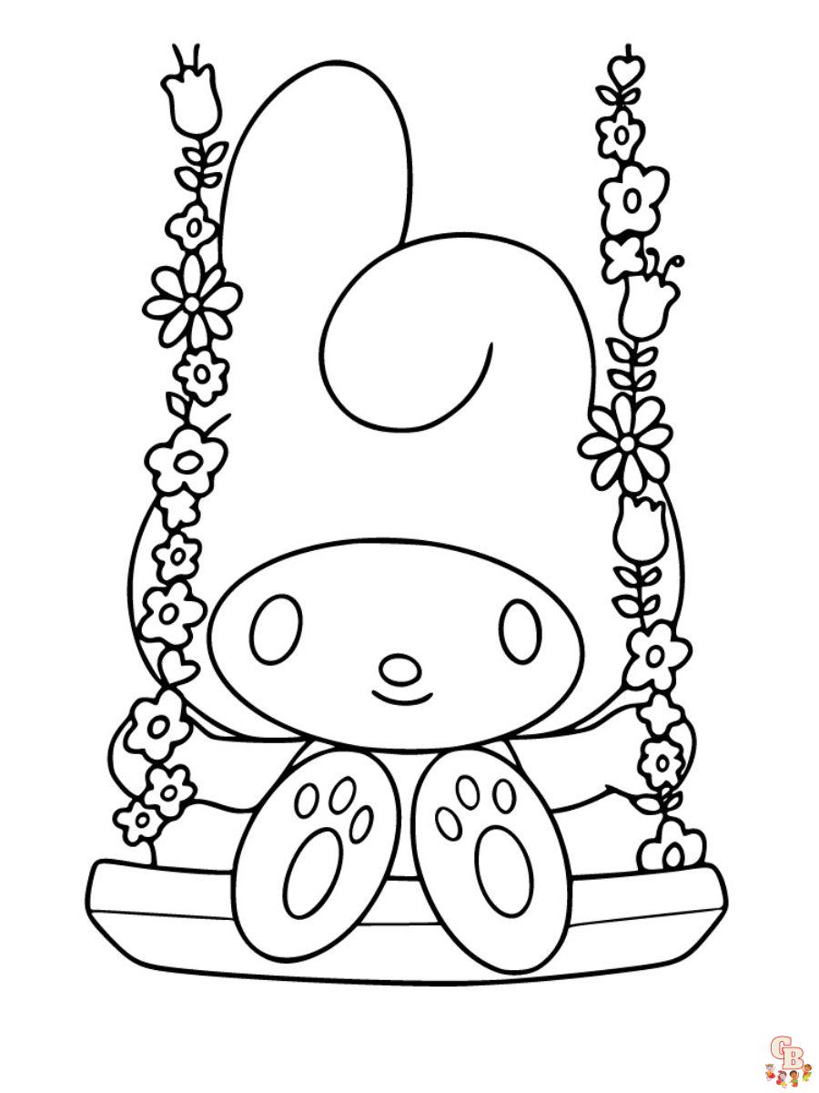 coloring pages my melody to print