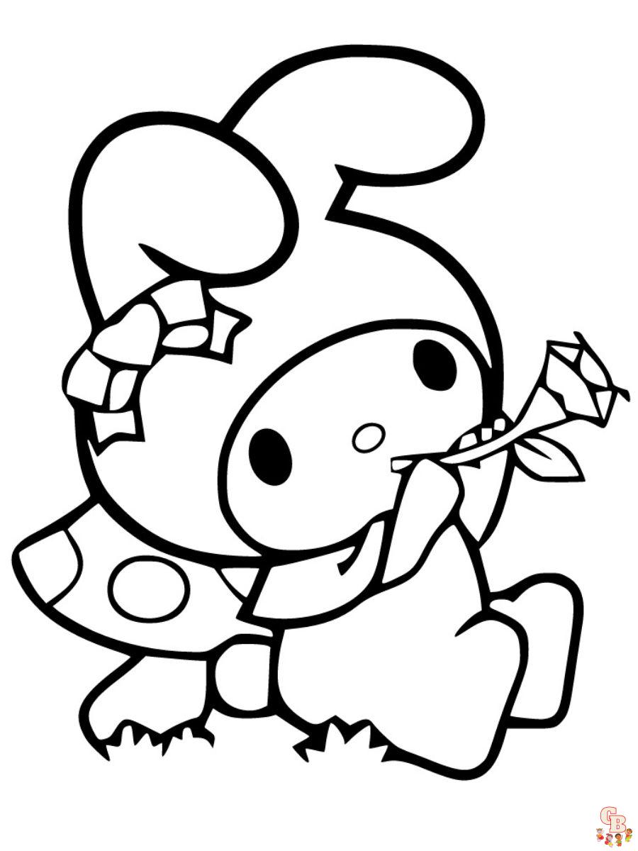 coloring pages my melody