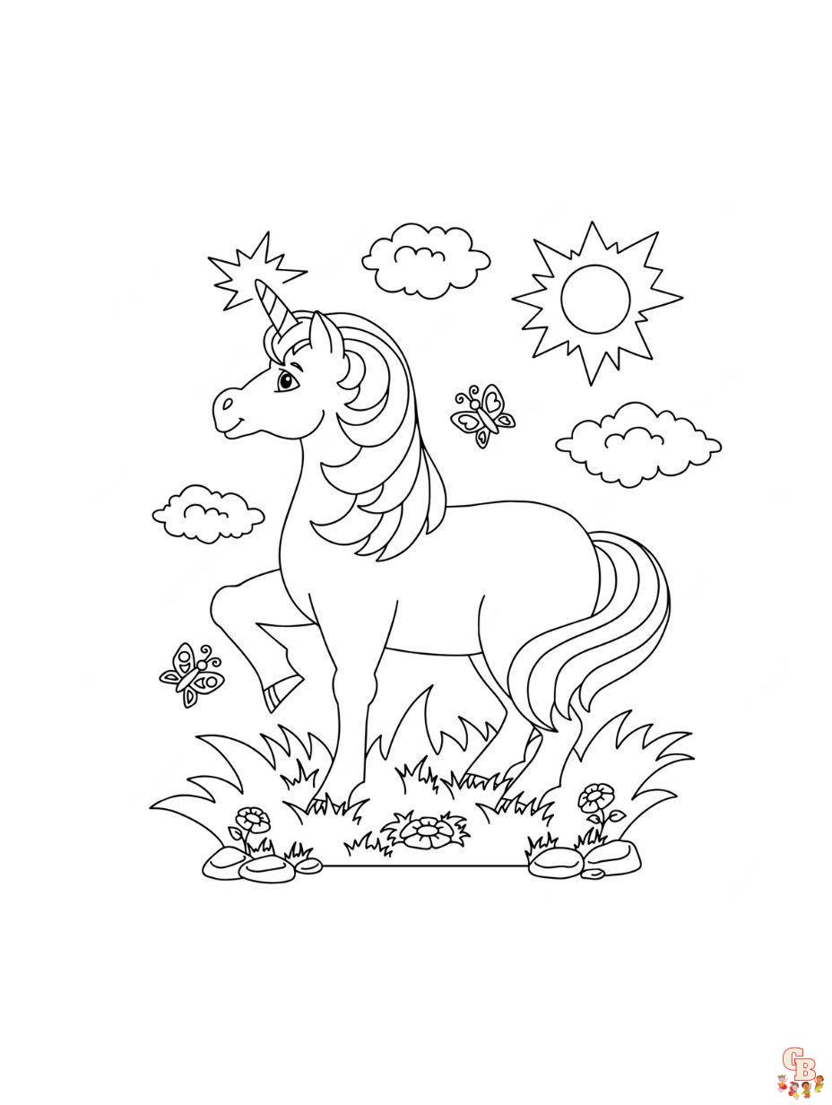 coloring pages of cute unicorns