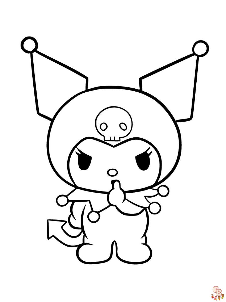 coloring pages of kuromi