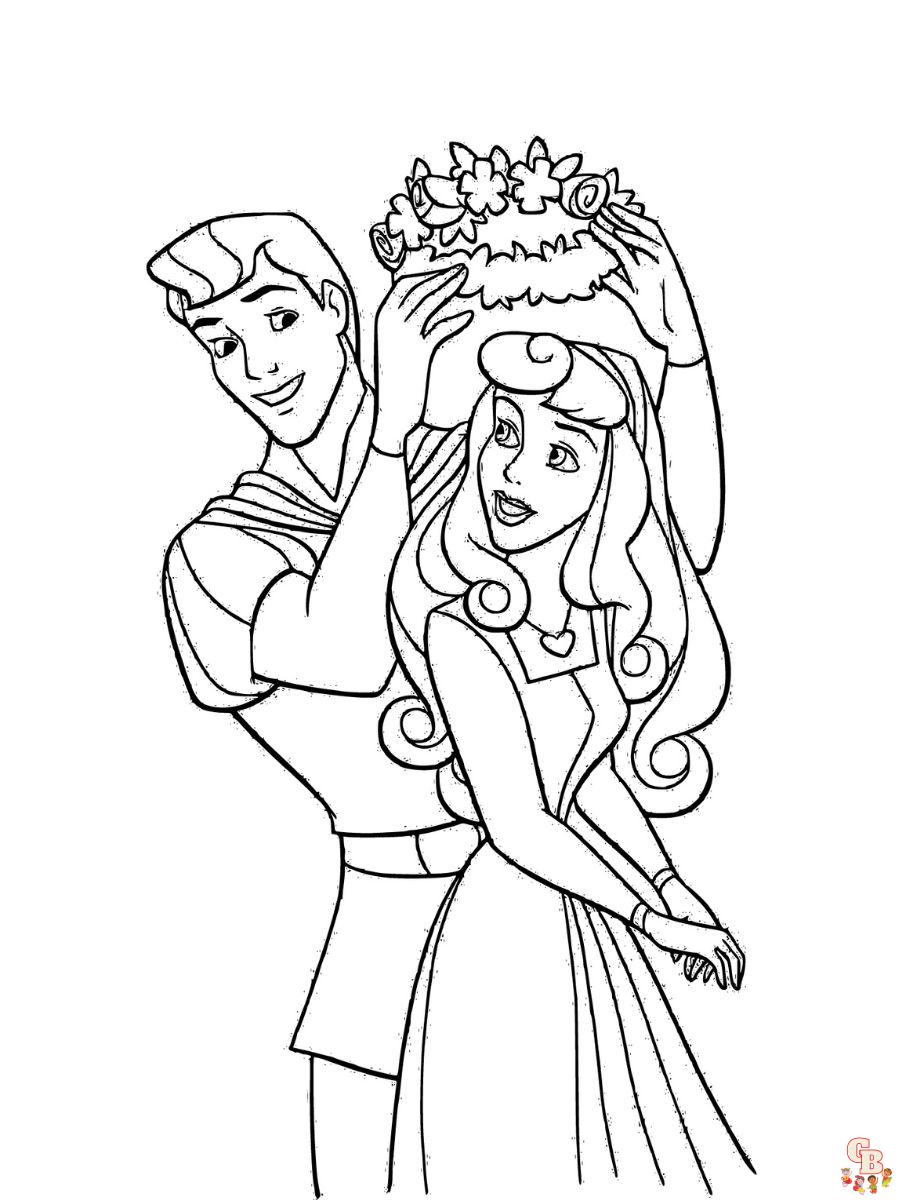 coloring pages of princess aurora