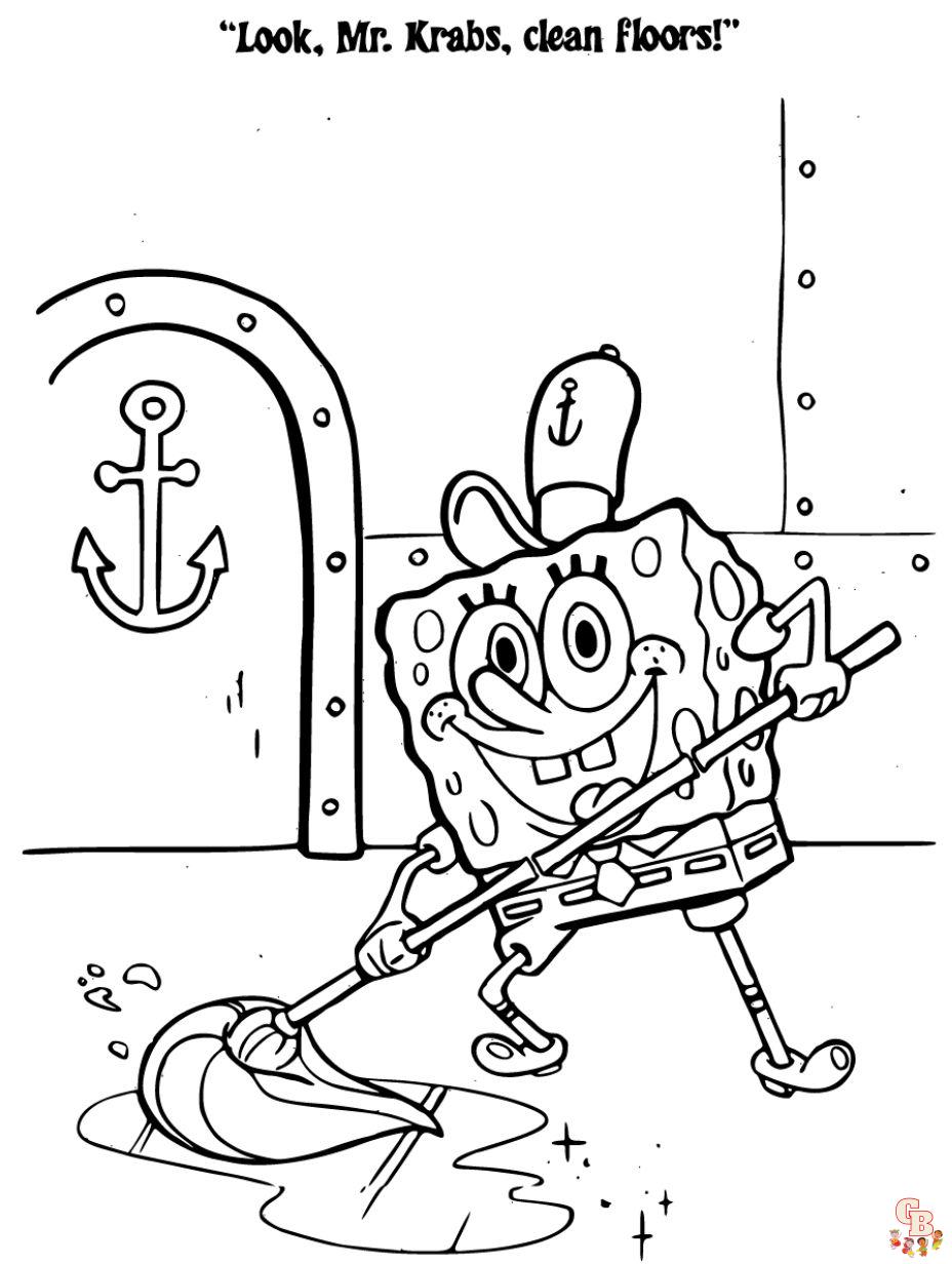 coloring pages of spongebob