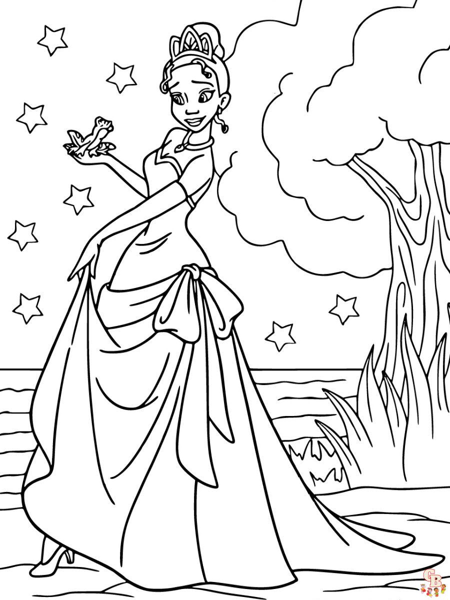 desenhos para colorir princesa tiana
