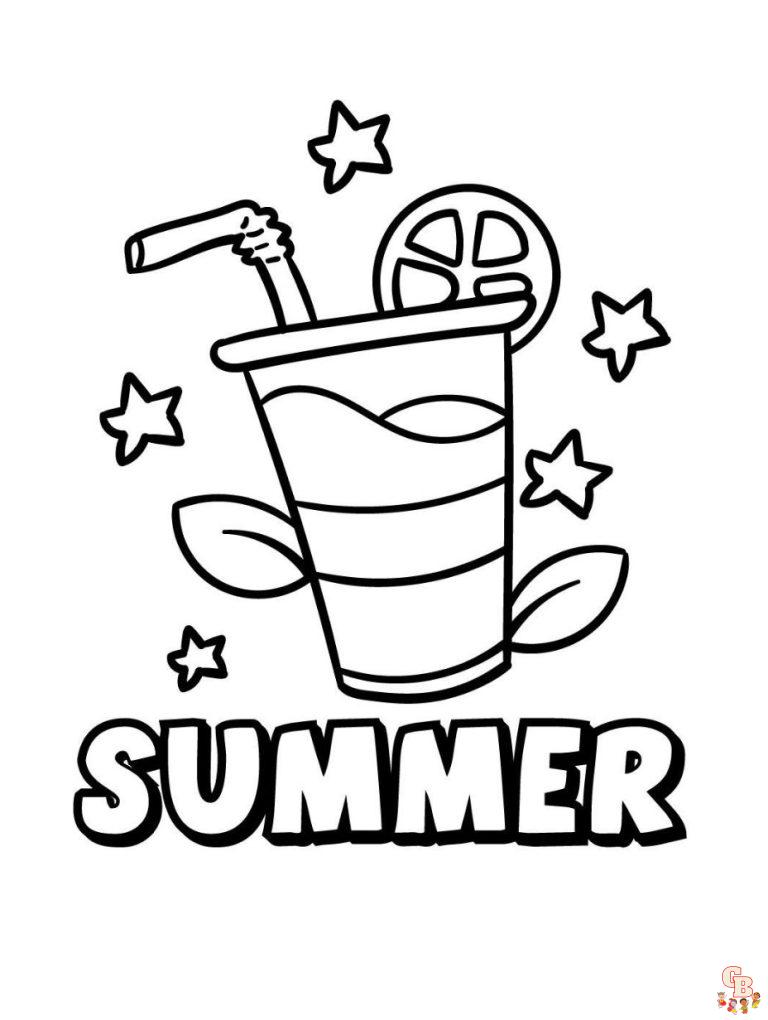 Summer Coloring Pages Free and Printable for Kids and Adults