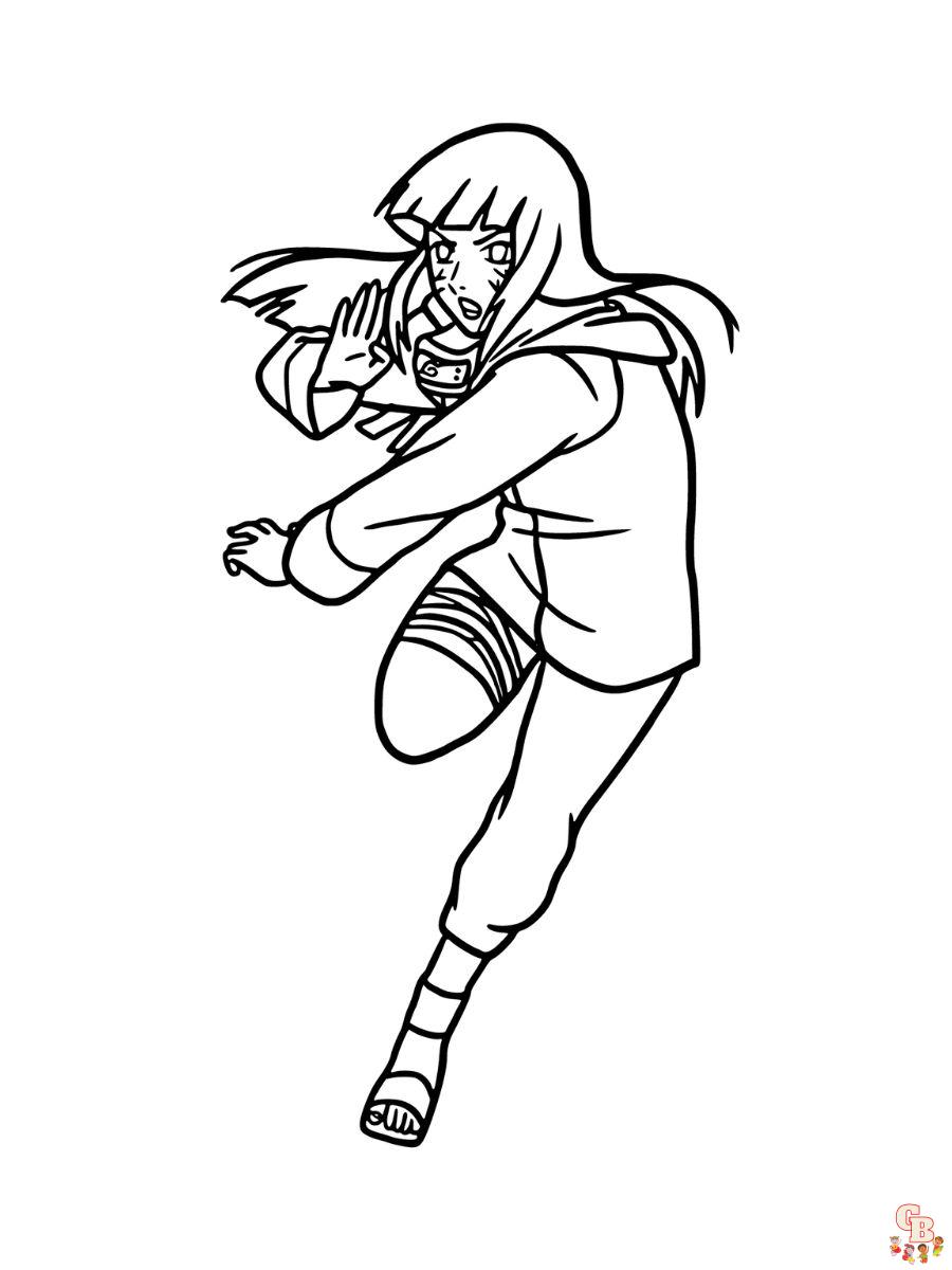 cool coloring pages of hinata