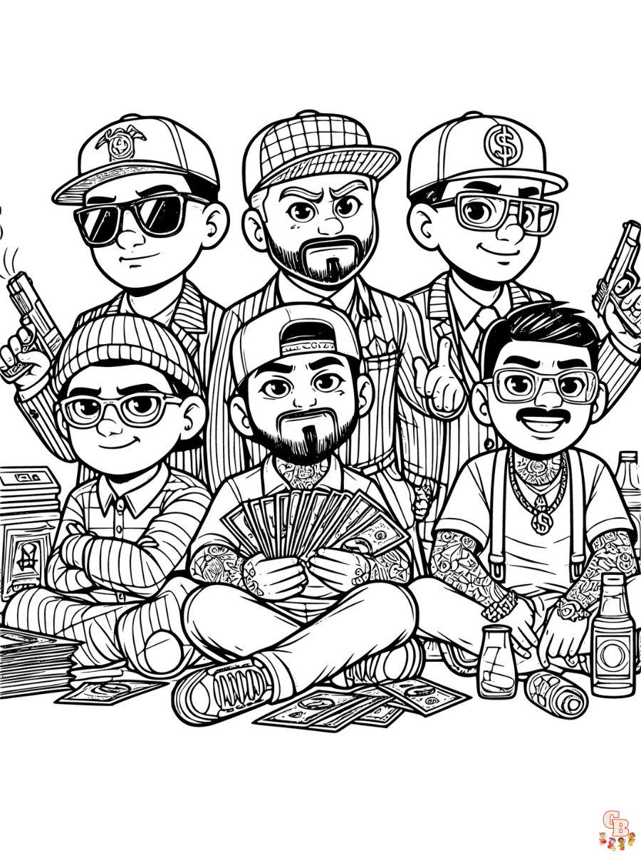 cool gangster coloring pages