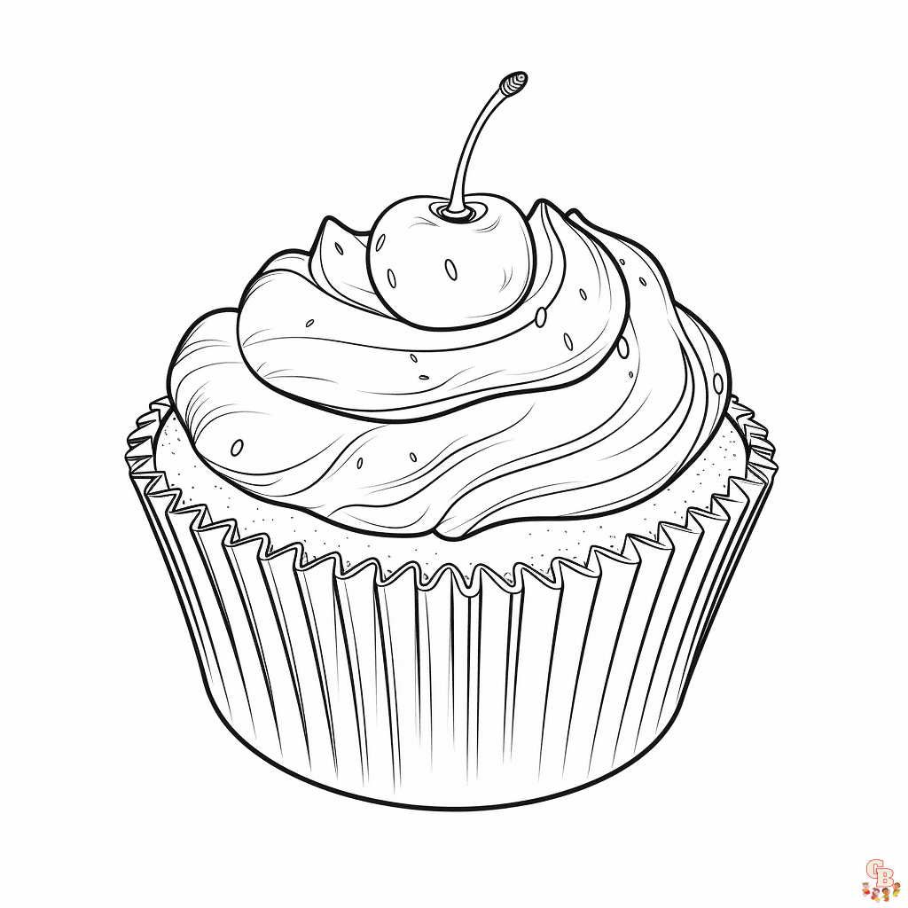 cup cake coloring page