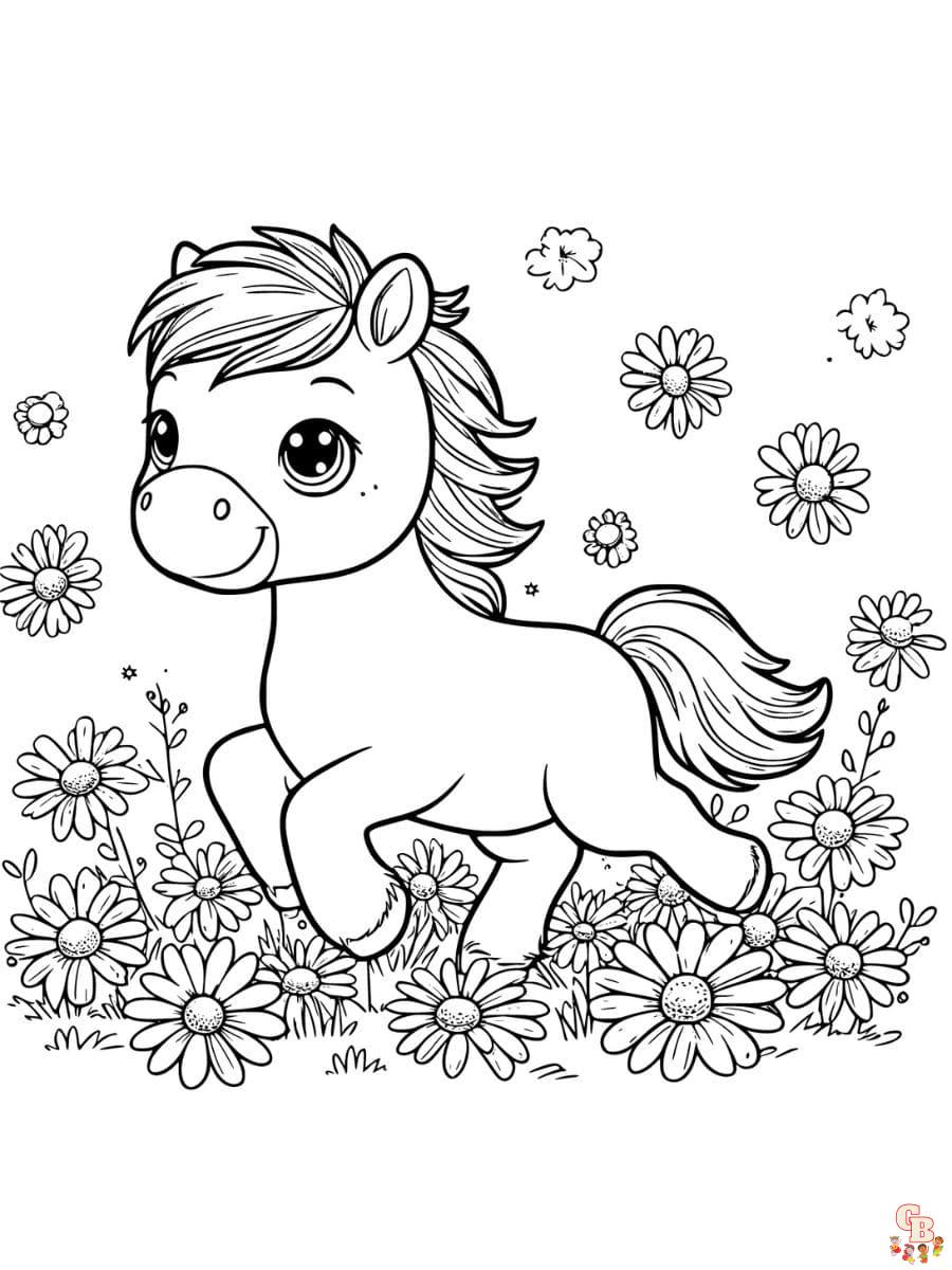 cute baby horse coloring pages free