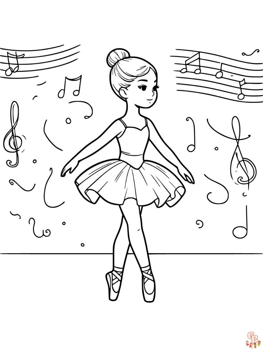 cute ballerina coloring pages