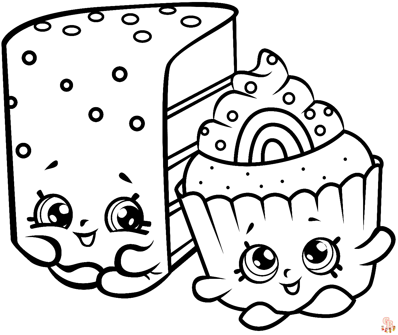 cute cake coloring pages