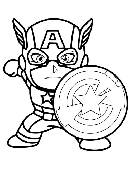 Captain America Coloring pages for kids - GBcoloring