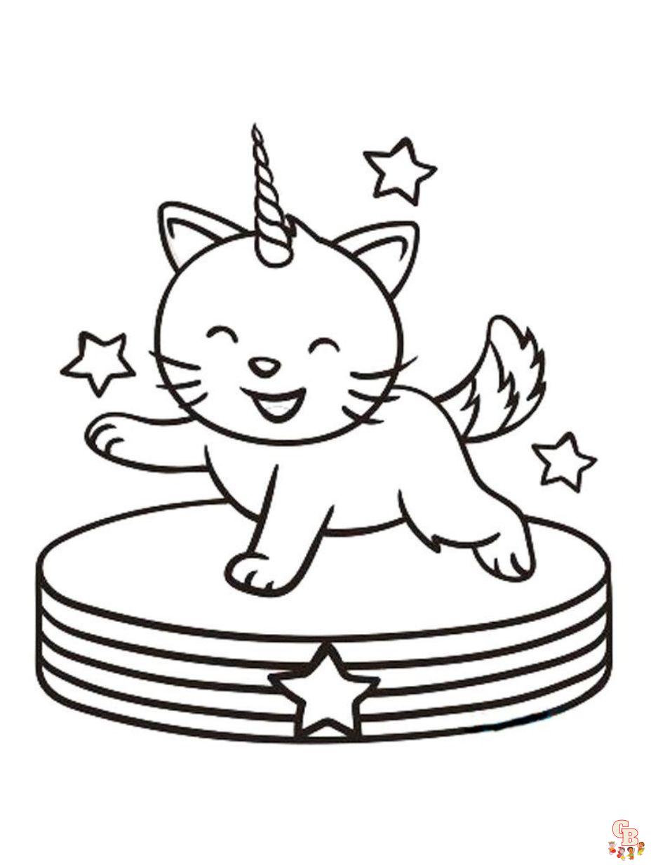 cute cat unicorn coloring pages
