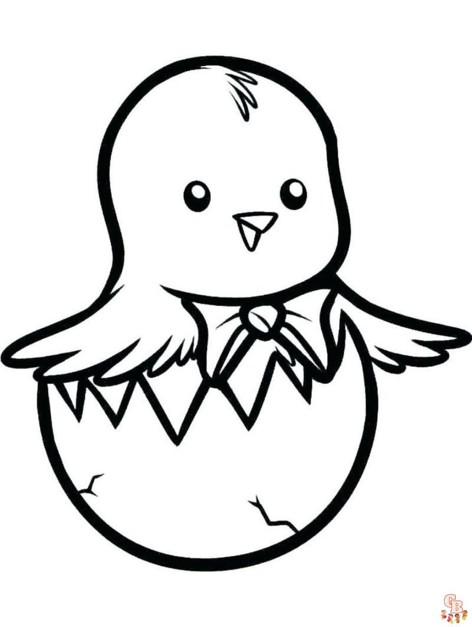 cute chick coloring pages