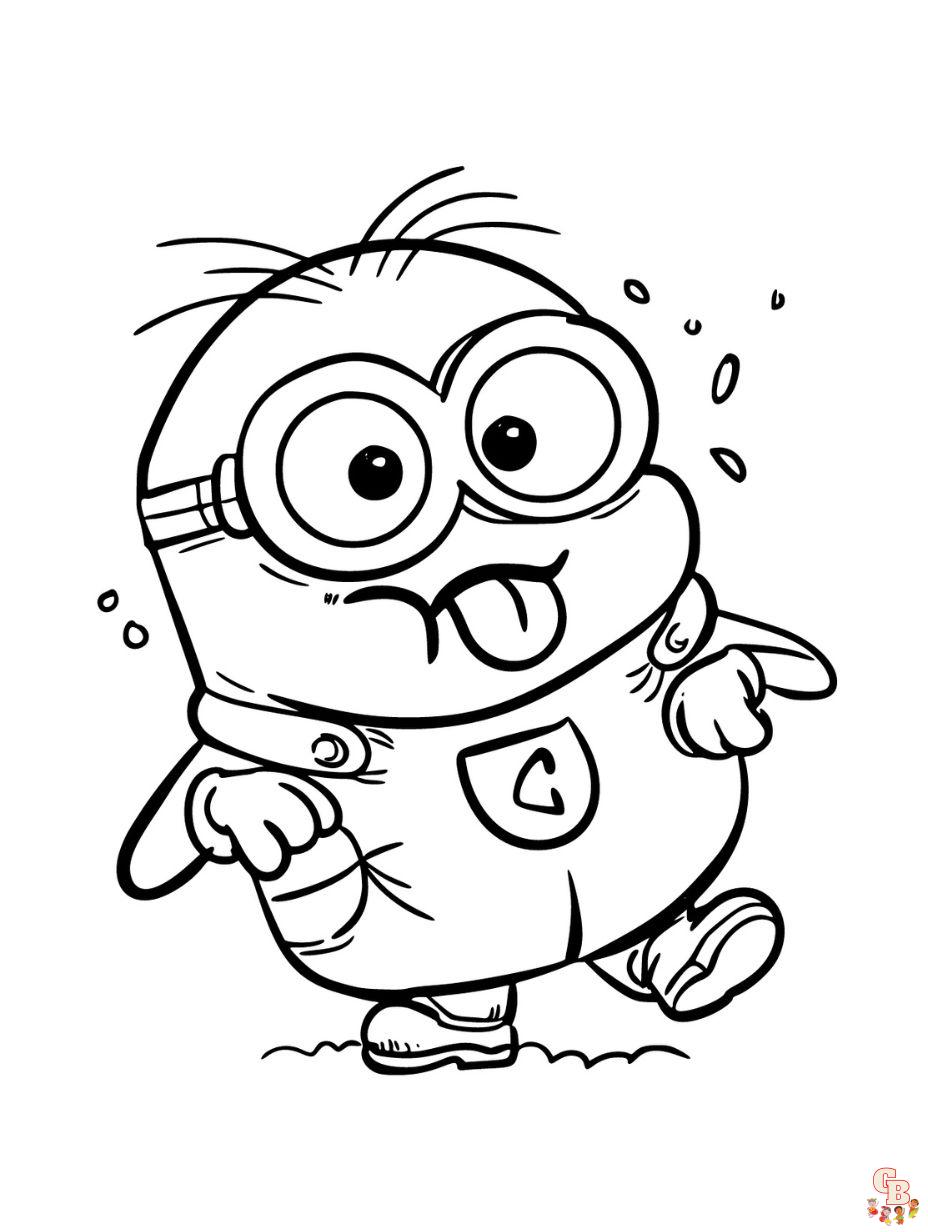 cute minion coloring pages free