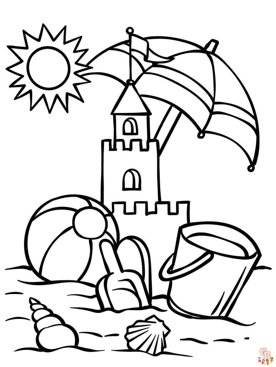 cute summer coloring pages