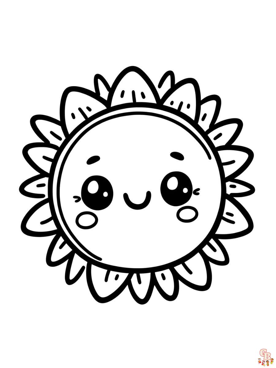 cute sun coloring pages printable