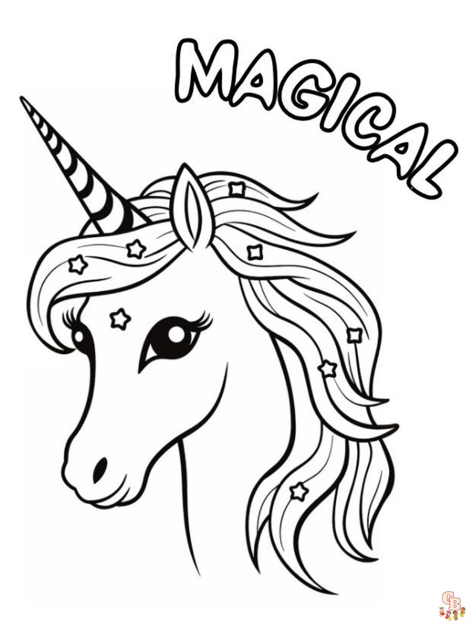 cute unicorn coloring pages unicorn says magic