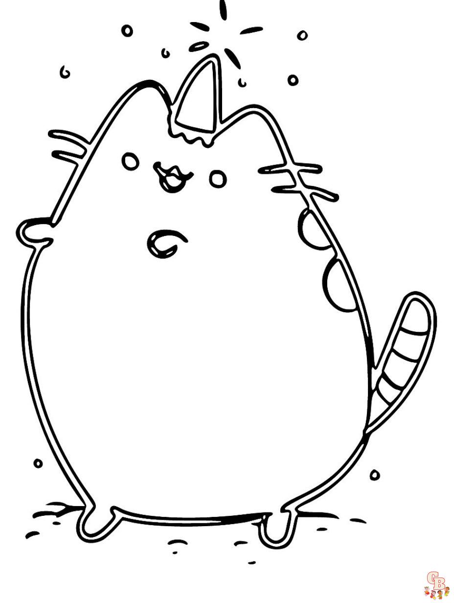 cute unicorn pusheen coloring pages