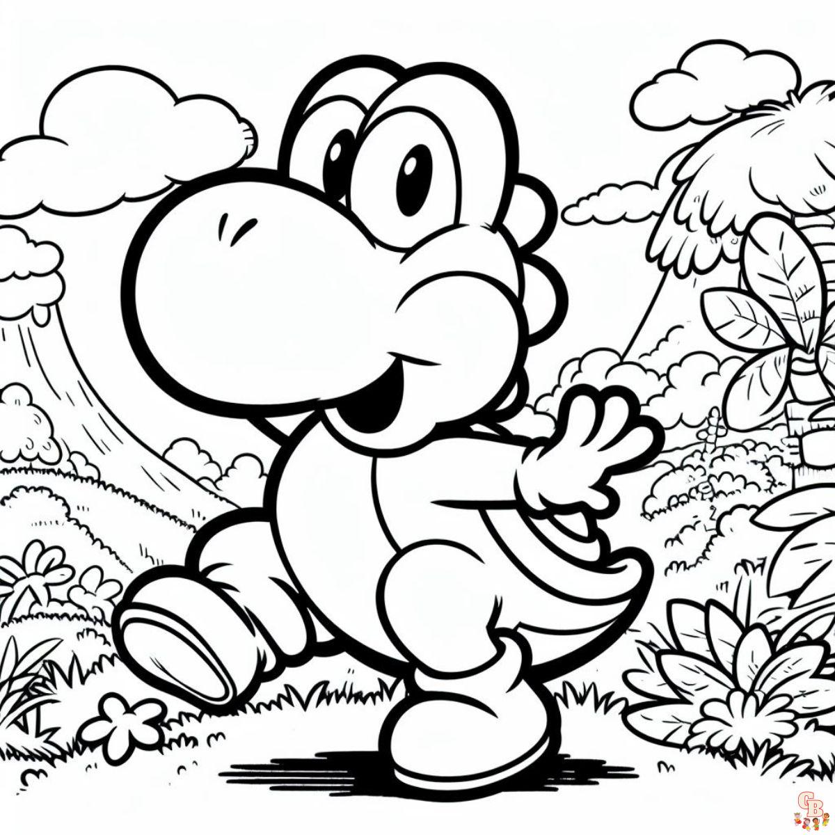 cute yoshi coloring pages