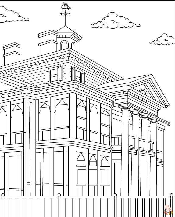 disney haunted mansion coloring pages