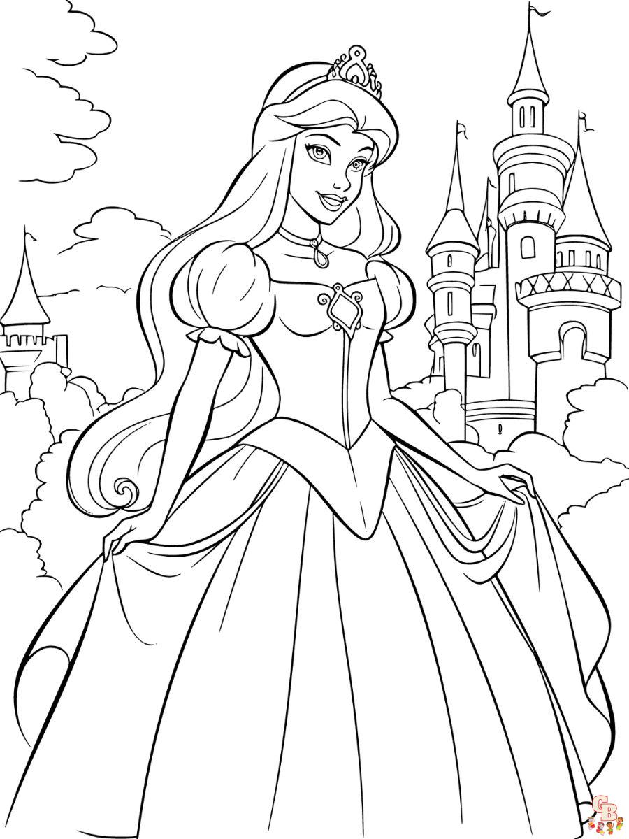 disney princess aurora desene de colorat
