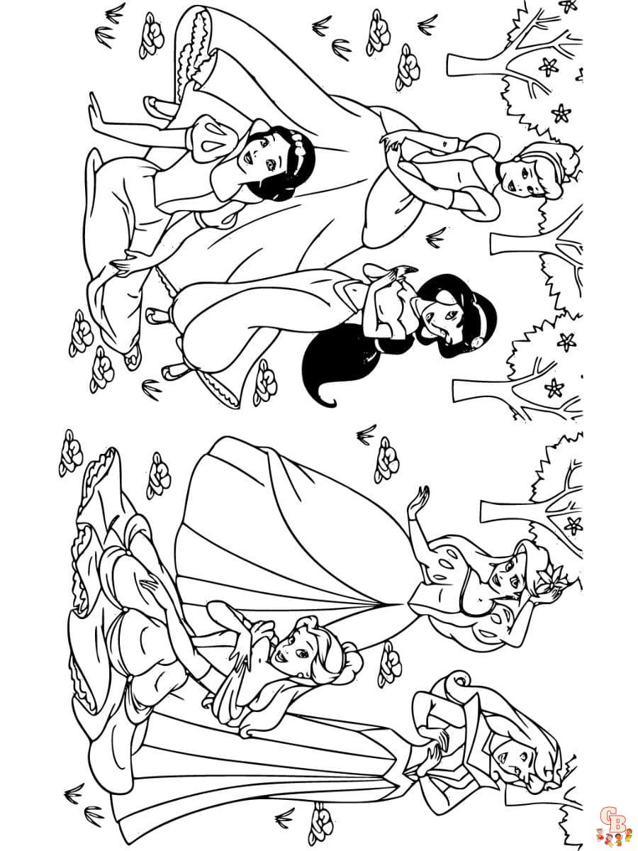 Desenhos para imprimir de princesas da Disney para colorir