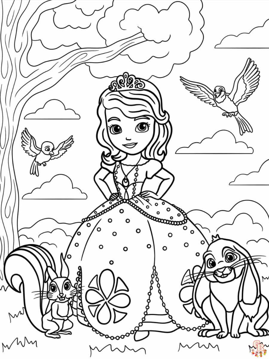 disney princess sofia coloring pages
