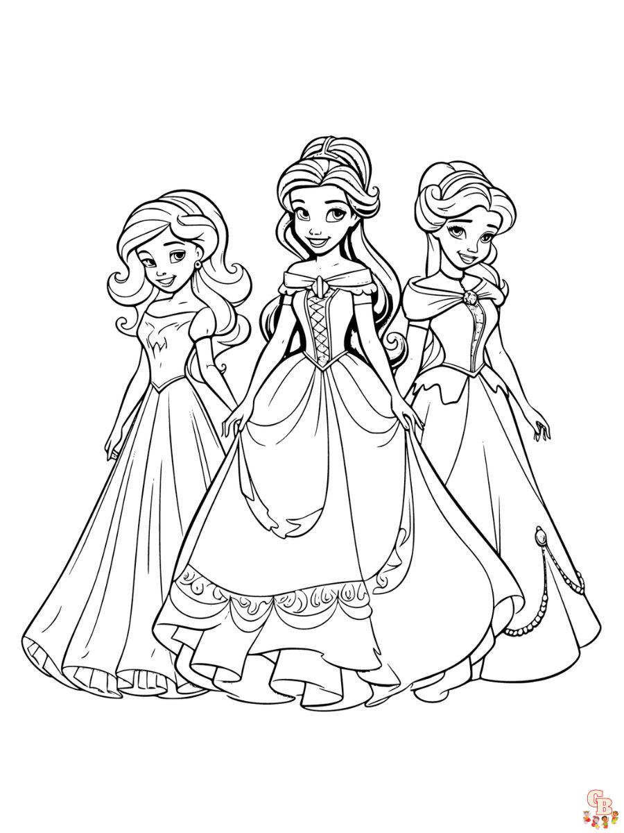dibujos de princesas disney para colorear