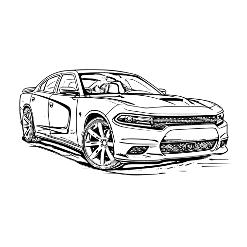 Printable Dodge Charger Coloring Pages Free For Kids And Adults