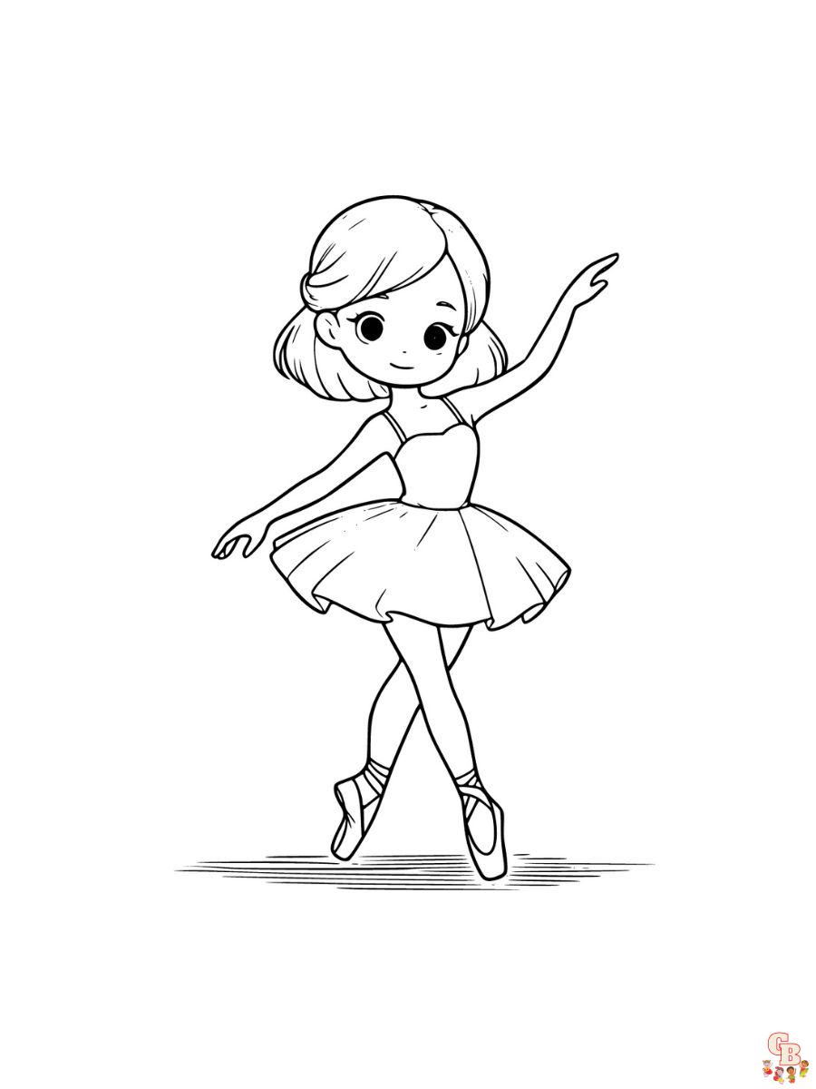 easy ballerina coloring pages