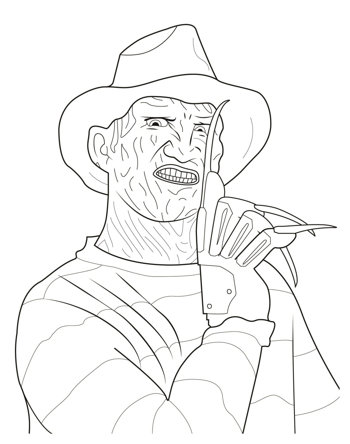 Printable Freddy Krueger Coloring Pages Free For Kids And Adults