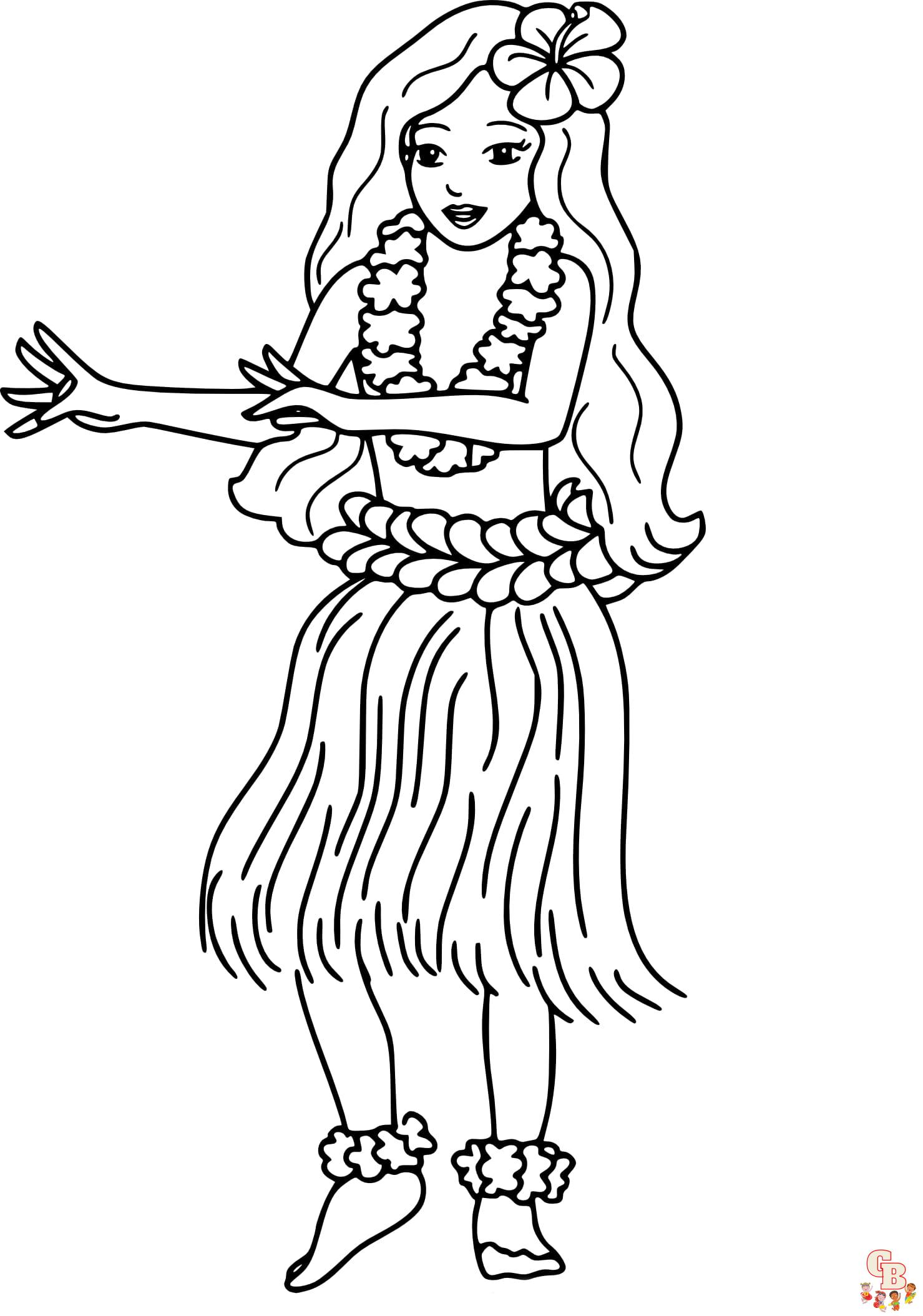 easy hawaii coloring pages