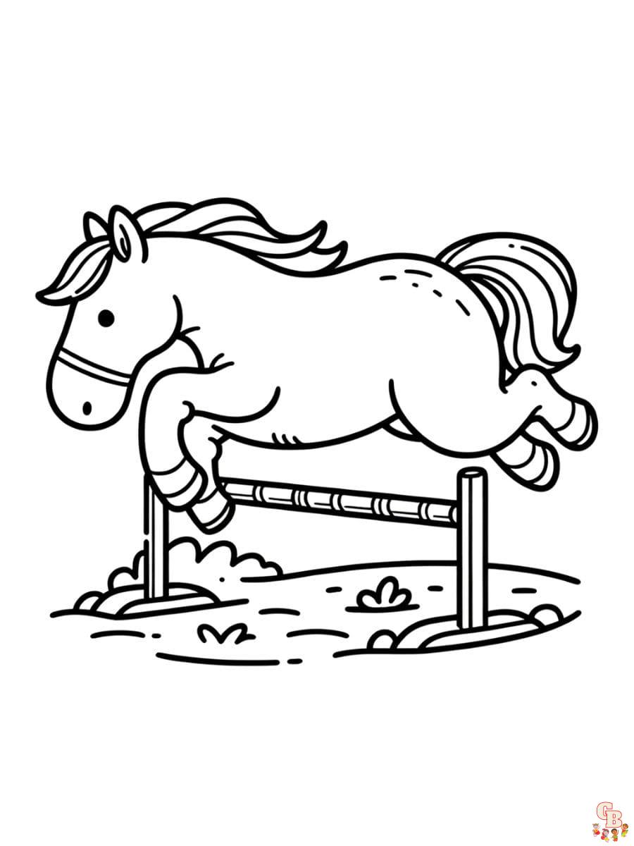 easy horse coloring pages