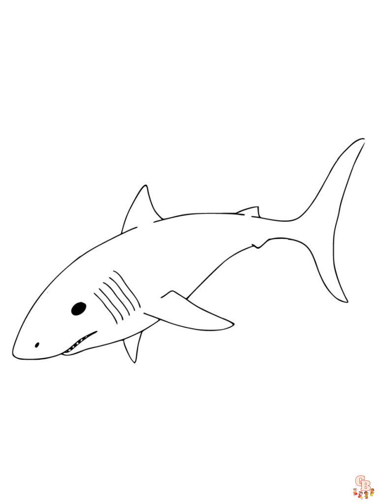 Free Printable Sharks Coloring Pages for Kids - GBcoloring