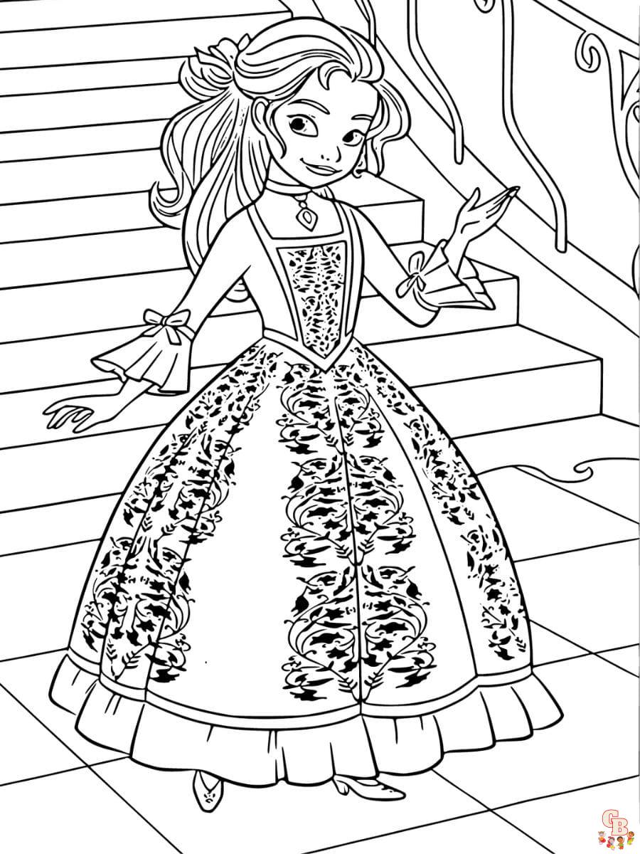 elena princess coloring pages