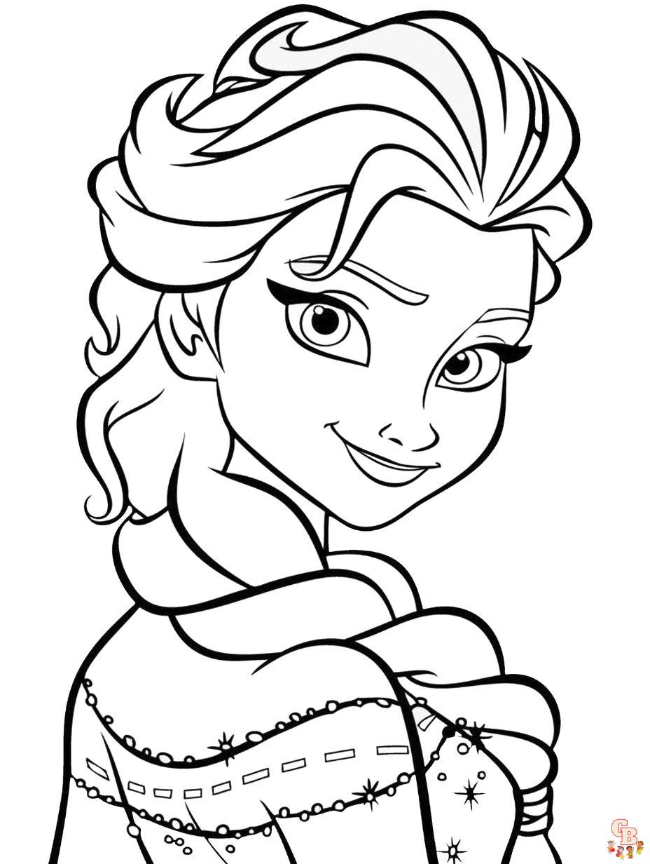 Elsa Coloring Pages - Free Printable Sheets for Kids