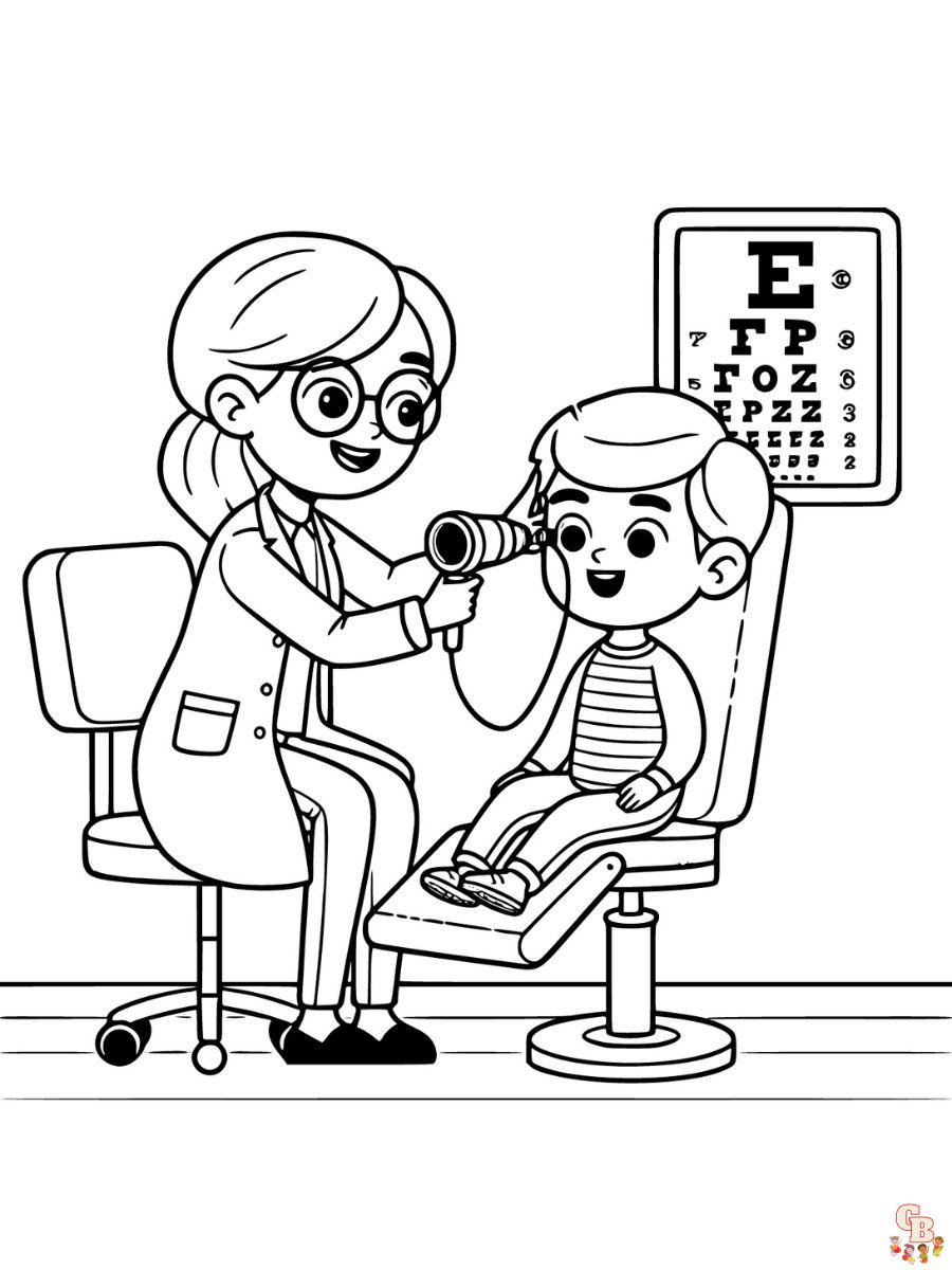 eye doctor coloring pages