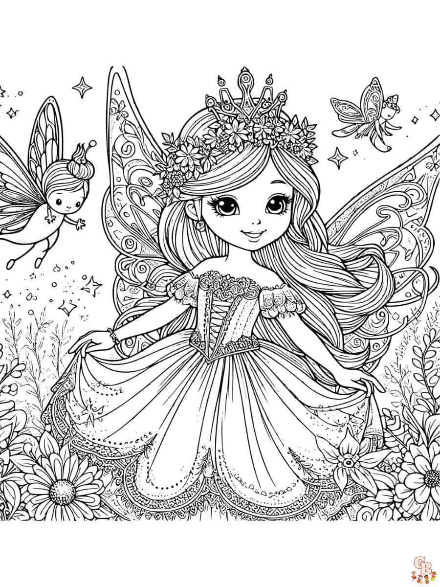 princesa fada desenhos para colorir
