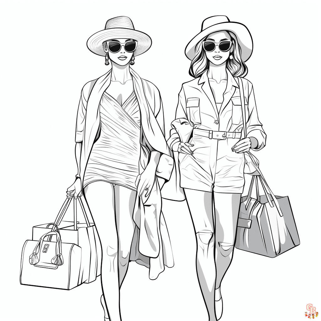 fashion coloring pages free for adults