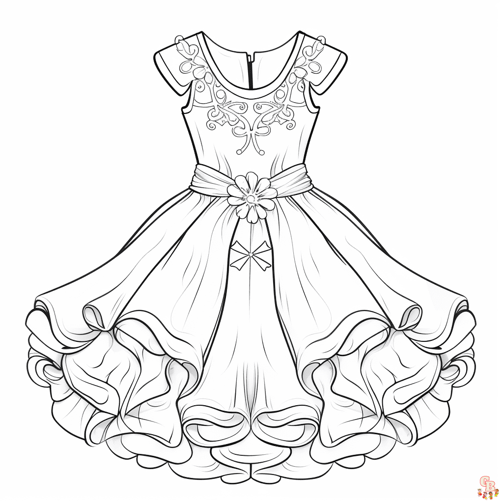 fashion dresses coloring pages