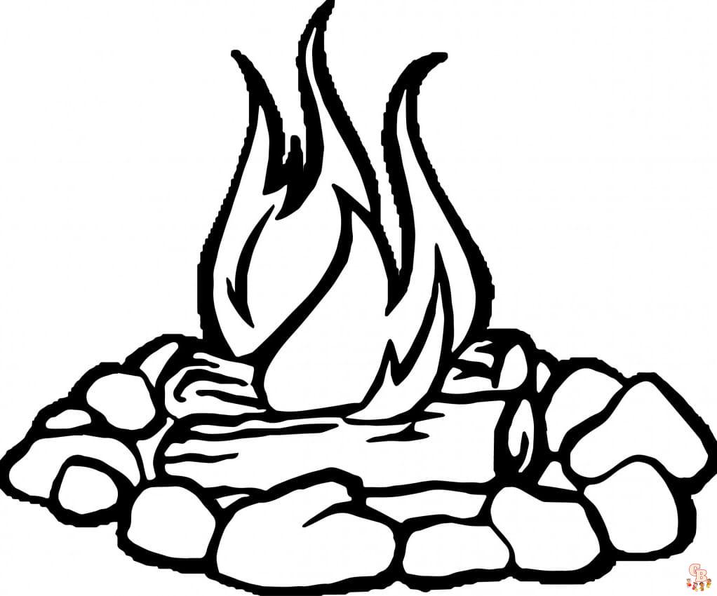 Flame Coloring Pages
