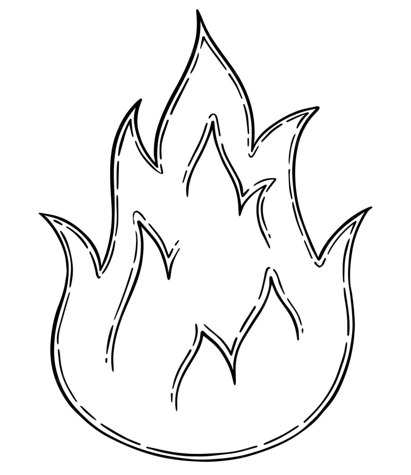 Printable Flame Coloring Pages Free For Kids And Adults