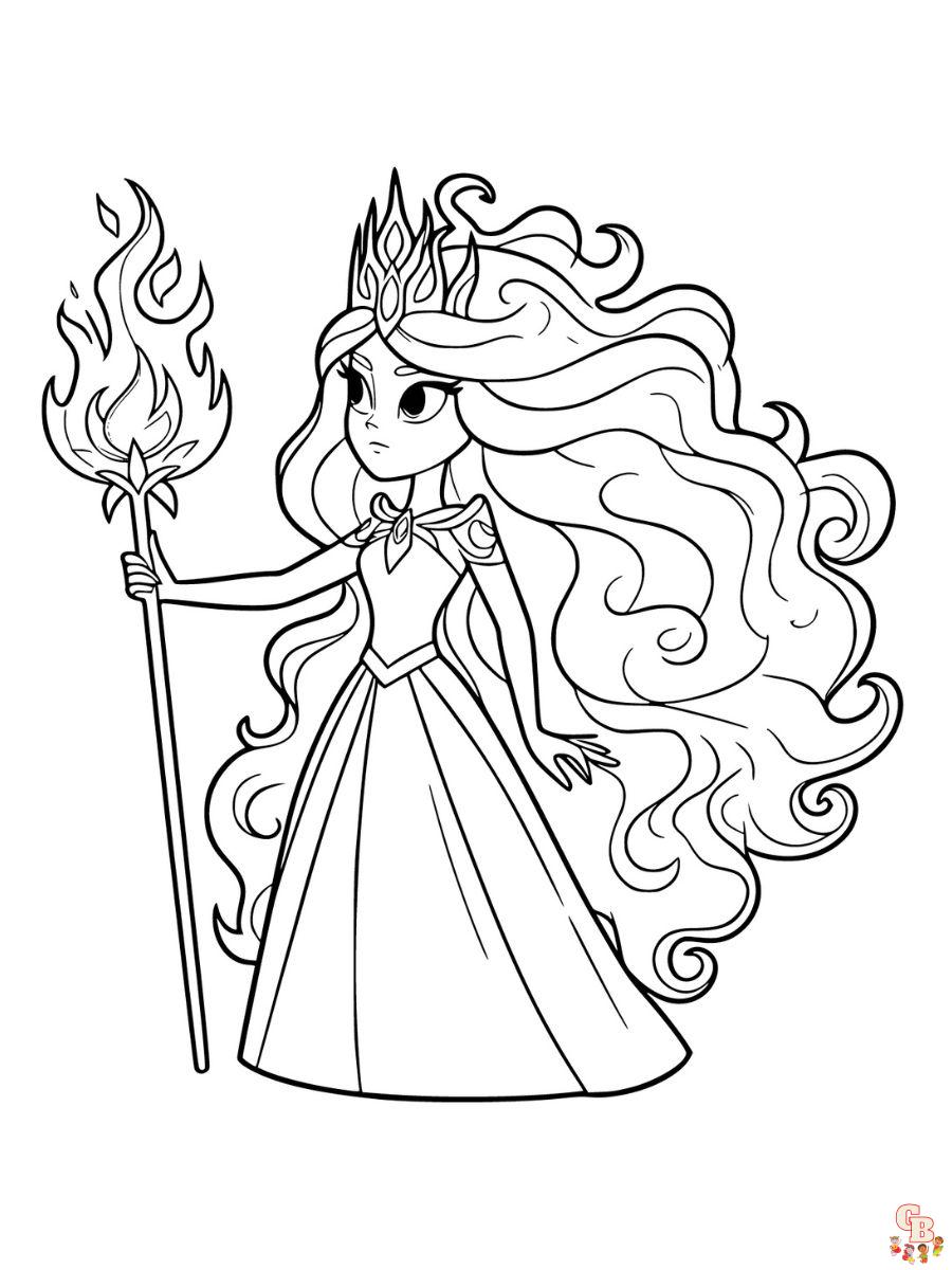 flame princess desene de colorat