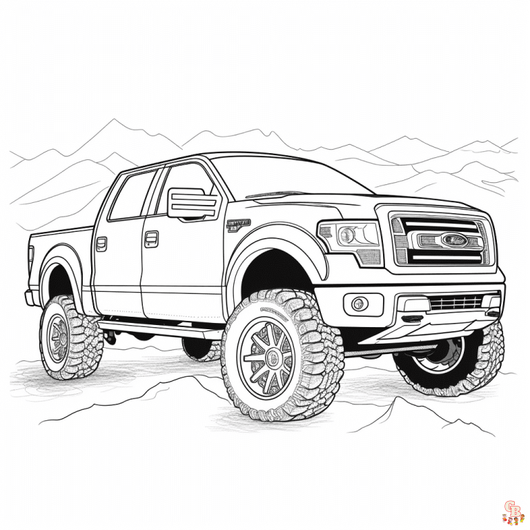 Printable Ford Coloring Pages Free For Kids And Adults