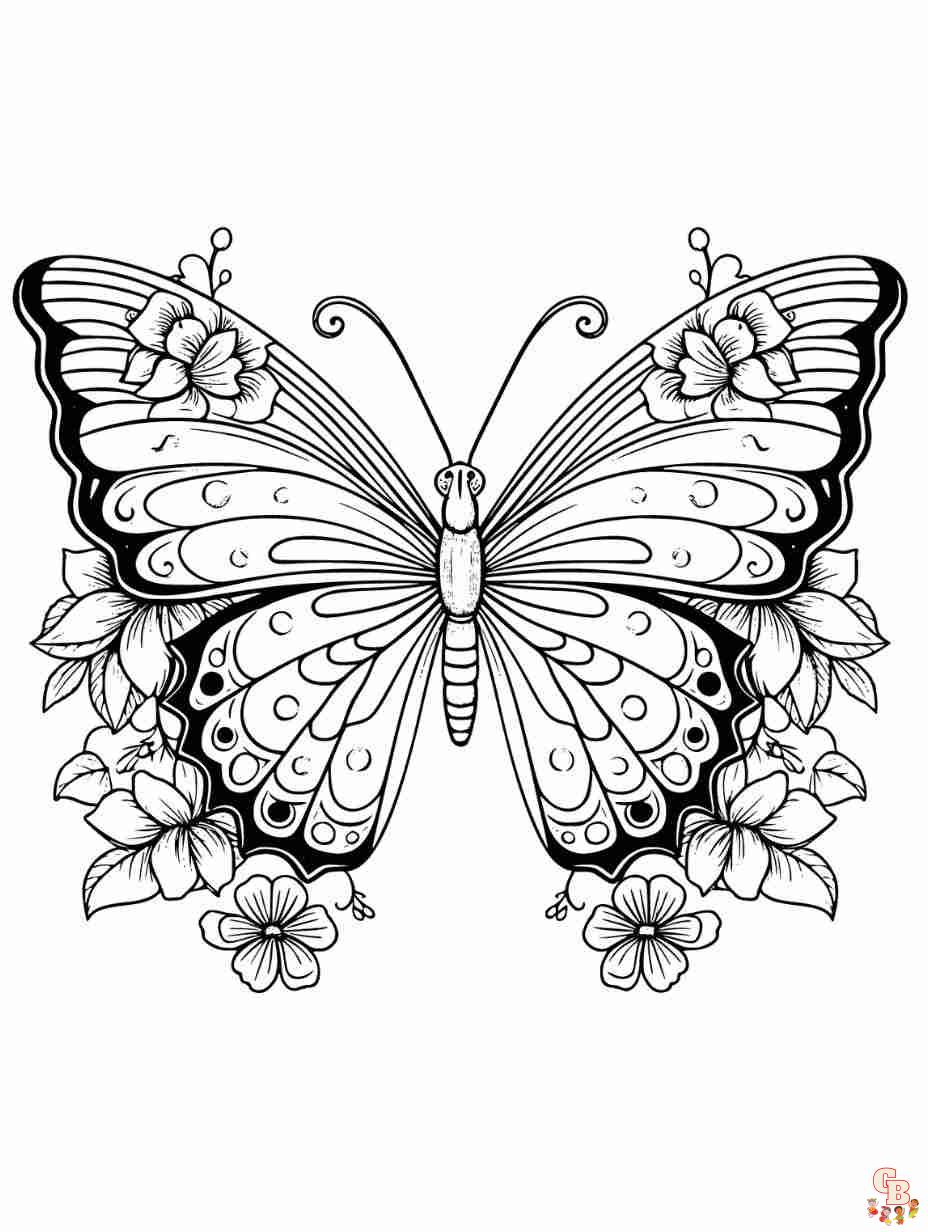 free butterfly coloring pages