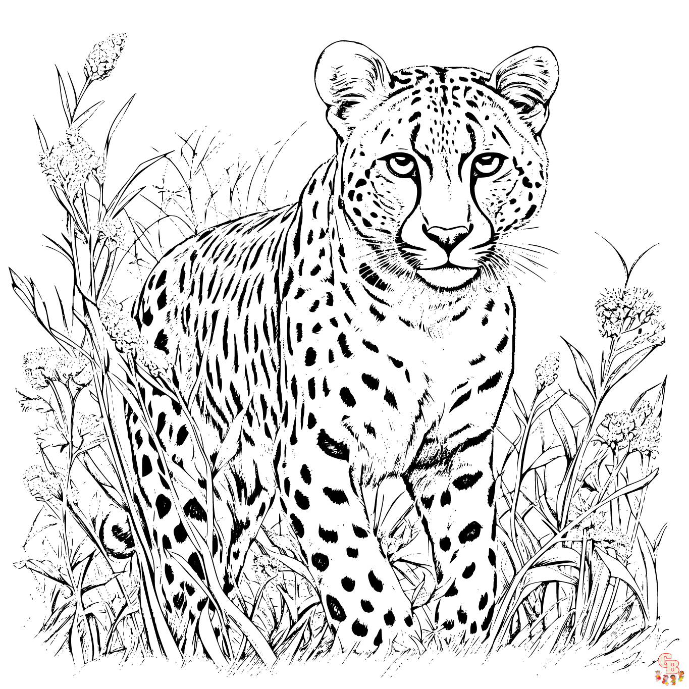 dibujos de guepardo gratis para colorear